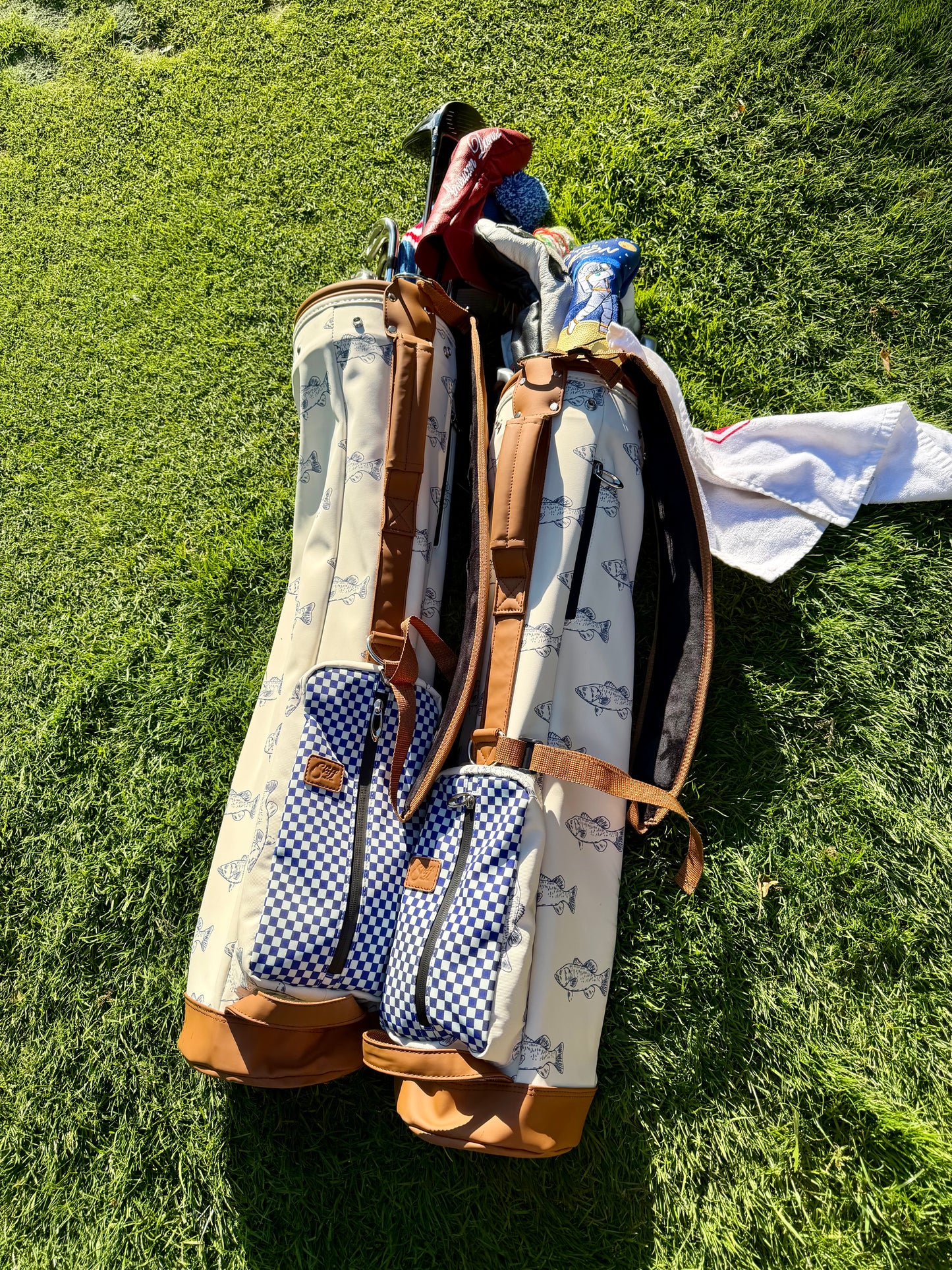 Matching Golf Bag Set 2: Adult Sunday Fish Bag + Junior Sunday Fish Bag