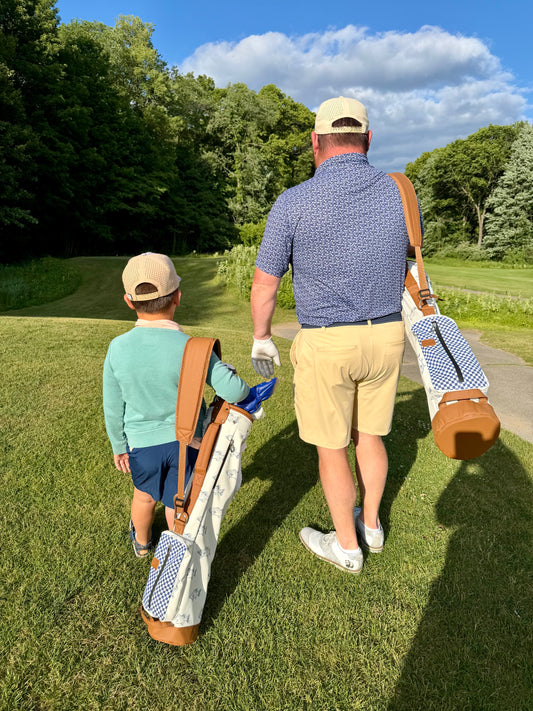 Matching Golf Bag Set 2: Adult Sunday Fish Bag + Junior Sunday Fish Bag