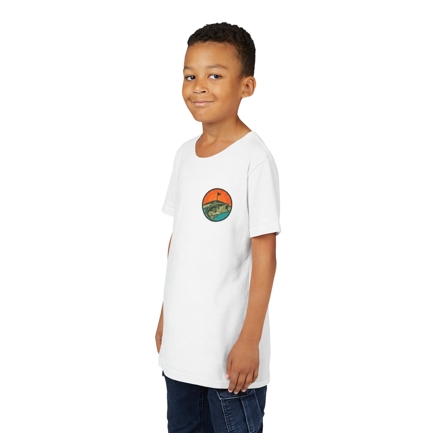 Youth Tee — Skiff Golf Co. Retro Fish Logo Short Sleeve T-Shirt