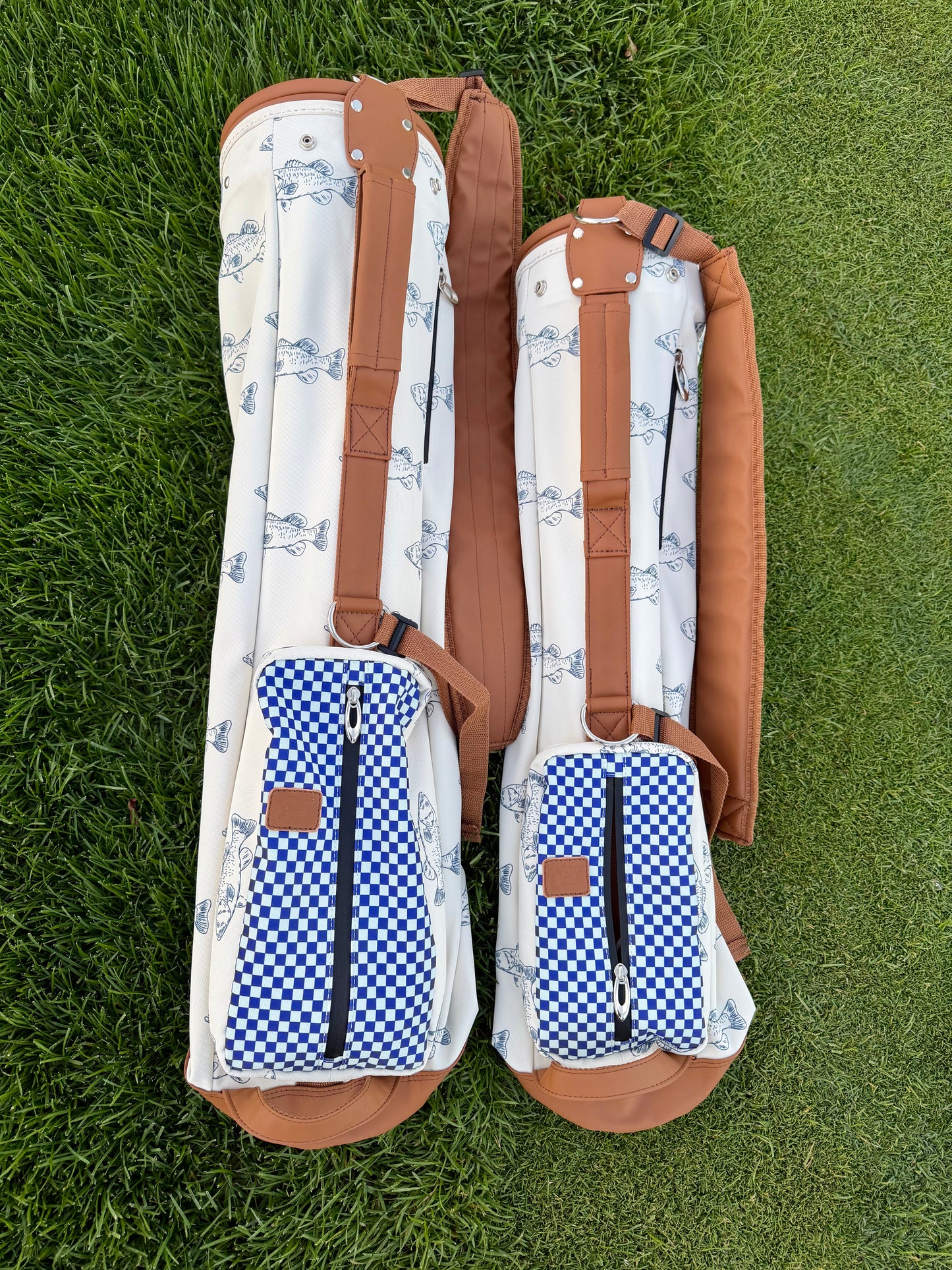Matching Golf Bag Set 2: Adult Sunday Fish Bag + Junior Sunday Fish Bag