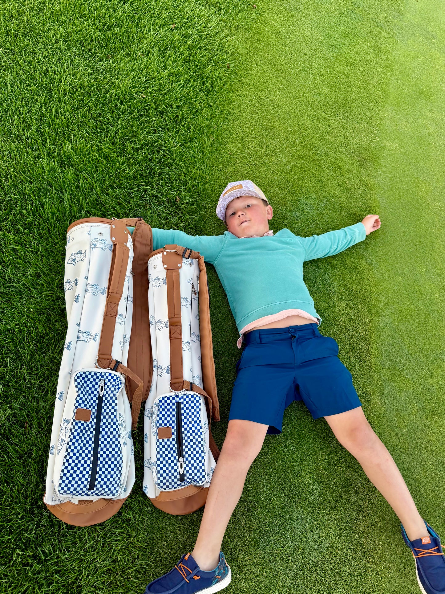 Matching Golf Bag Set 2: Adult Sunday Fish Bag + Junior Sunday Fish Bag
